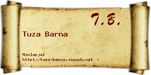 Tuza Barna névjegykártya